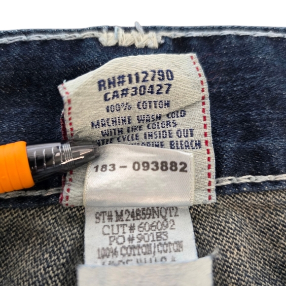 Vintage Y2K True Religion Ricky Big QT Straight Leg Jeans Size 32x32 Made in USA - Picture 7 of 8